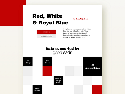 Red White & Royal Blue clean concept dailyui design desktop landing page typography ui ux web