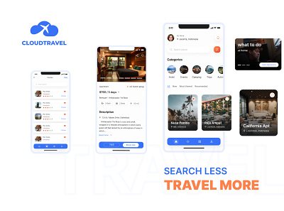 Real Estate Rental search application animation application travel ui ux