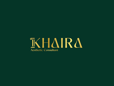 KHAIRA app beautify beauty business logo design graphic design greek illustration logo logo design luxury luxury logo minimal minimal logo professional logo simplify typography vector