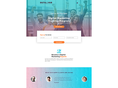 Digital Hub | Digital Media Academy design landing page ux web