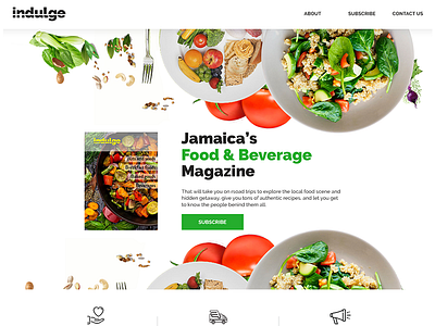 Indulge | Food & Beverage Magazine landing ux web