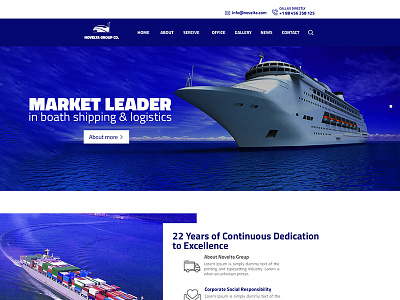 Novelta Shipping & Logistic Landing Page business clean corporate landing page logistic professional shipping