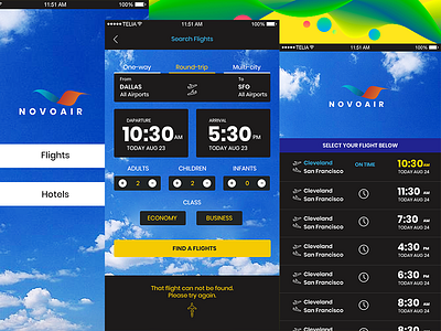 Travel App Search Screen app ios psd travel ui uikit