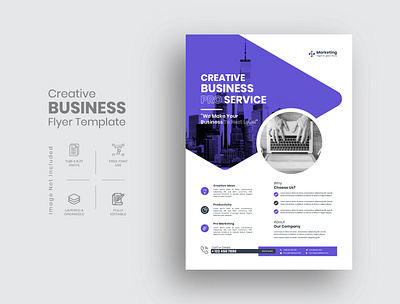 Business Flyer Template Design a4 size branding business business flyer company profile corporate brochure eps flyer graphic design printready
