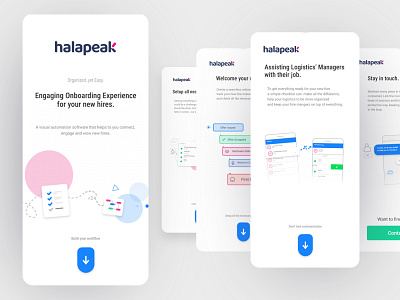 halapeak app branding design illustration landing page responsive ui vector web website