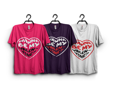 wanna be my valentine? t shirt design