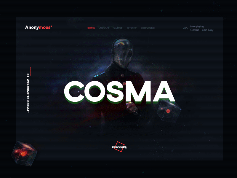 Cosma - anonymous° anonymous glitch landing mistery universe