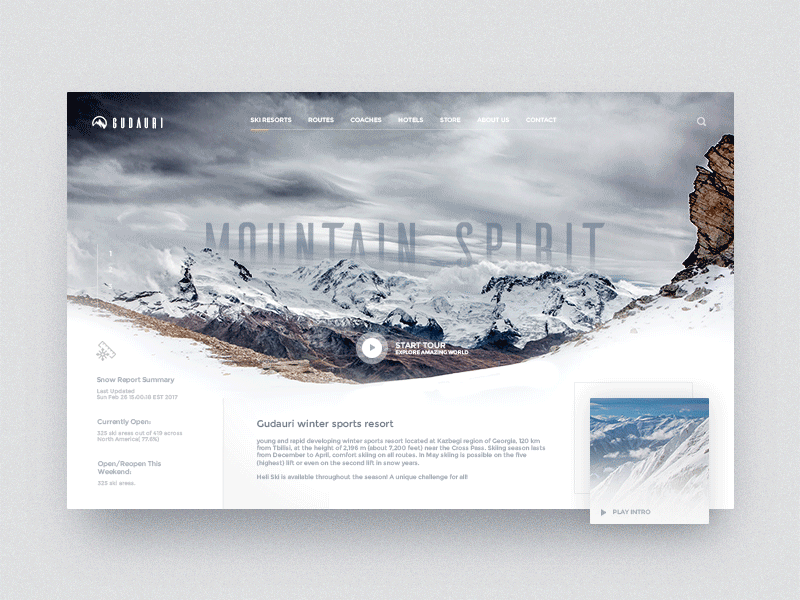 Gudauri - Mountain Spirit mountain route ski sky snow snowboard soul spirit sport store tour