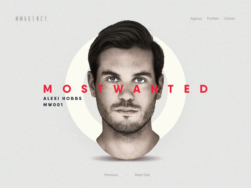 MWAGENCY agency animation face glitch homepage landing most mw ui ux wanted