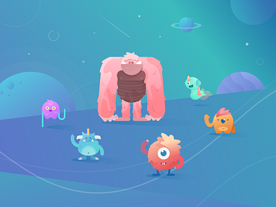 Monsters by Paperpillar on Dribbble