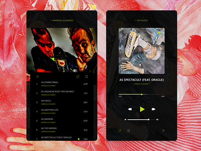 Music Player for Daily UI Challenge (day 009) 009 appdesign challenge dailyui mobileapp mobiledesign musicplayer ui web webdesign