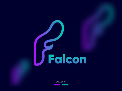 Falcon - F letter logo branding clean logo clean logo design colorful logo design gradient logo icon illustration letter logo logo logo design minimal logo minimalist logo modern logo ui vector