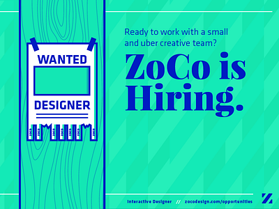 ZoCo is Hiring bright hiring interactive neon recruiting ux design web design zoco