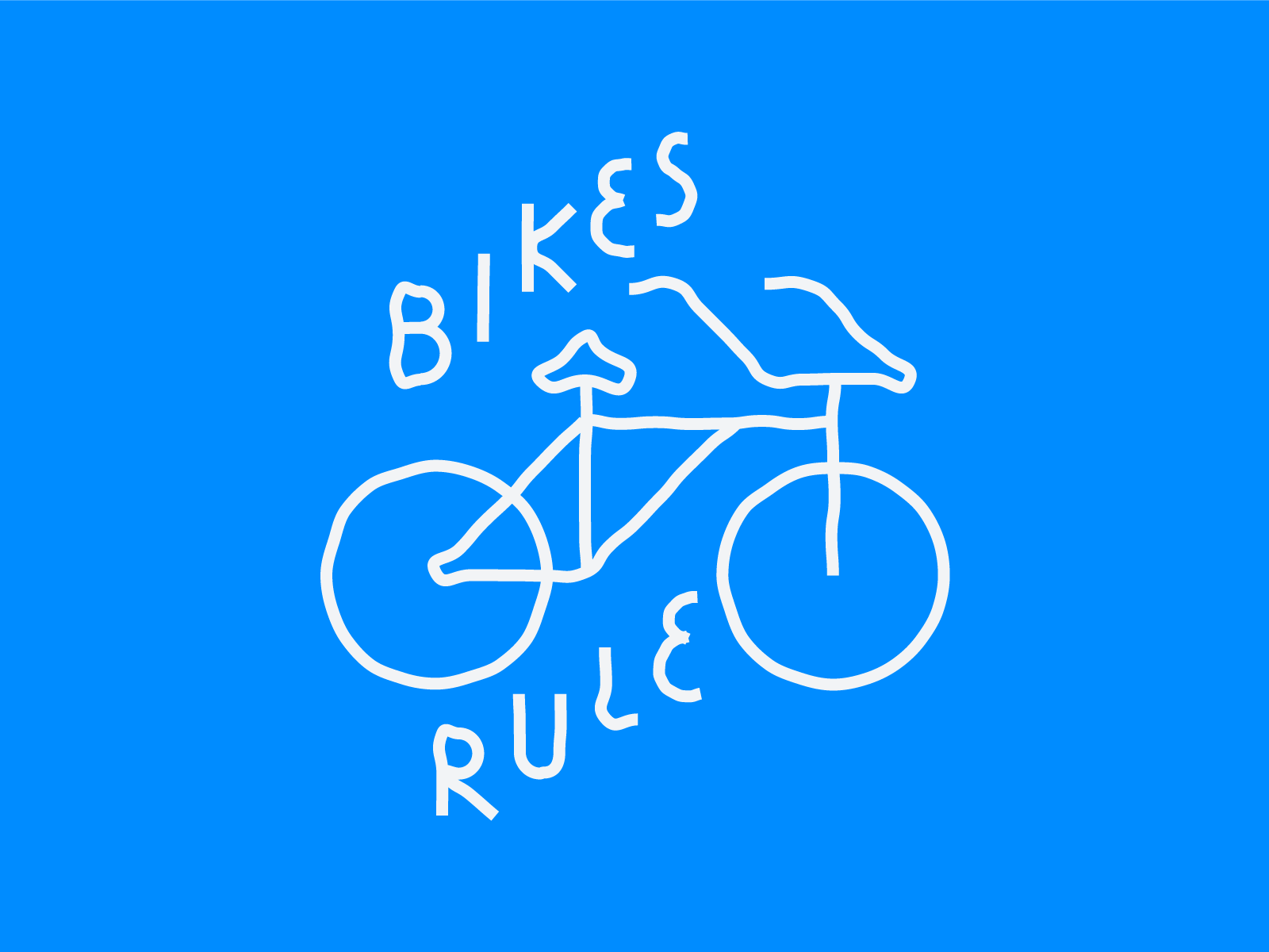 Bikes Rule bikes bike icon linework illustrations letsride ride rules illustration