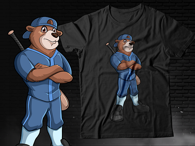 Baseball Bear adobe photoshop art cartoon character character design design fiverr graphic design illustration mascot merchandise tshirt