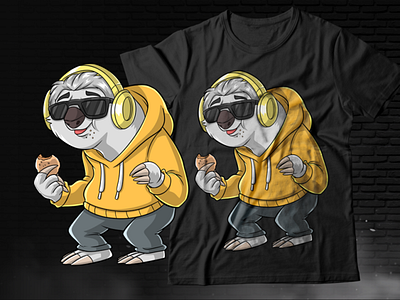 Lazy Sloth 2d adobe photoshop art artwork cartoon character design graphic design illustration mascot merchandise painting