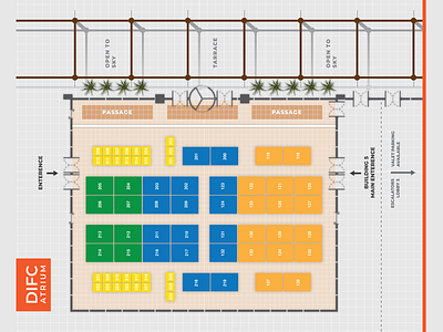 DIFC Atrium Floor Plan exhibition floor floor plan graphic design technical vector graphics