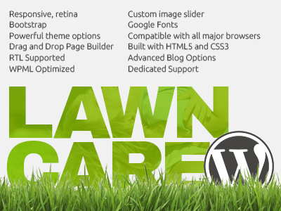 Lawn Care Wordpress Website Template gardening lawncare theme website