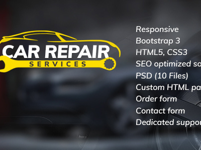 Auto Car Repair Website Theme car repair theme website