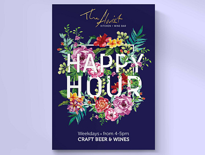 The Florist Happy Hour poster design design print