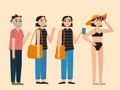 Character designs for explainer video