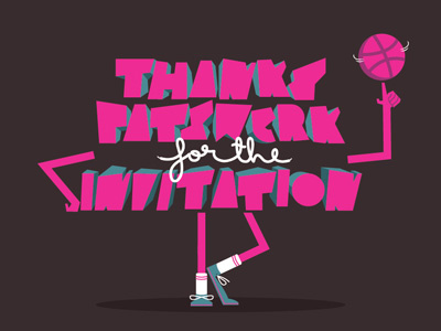 Thanks Patswerk! illustration invitation