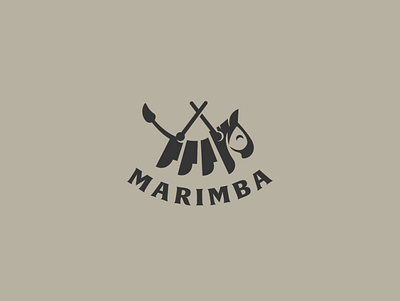 Marimba african animal branding character child design instrument keys kids logo marimba mascot miniamlist music playful zebra