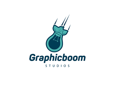 Graphicboom agency bomb boom bulb creativity falling idea