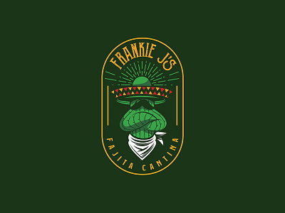 Frankie J´S Mexican Restaurant Logo cactus cantina character desert hat latin food logo mexican mexico
