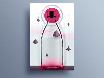Conceptual Poster Design bottle poster shapes space