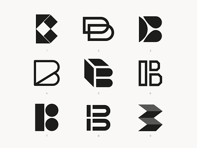 B Lettermarks abstract brandmark challenge concept exploration geometric inspiration letter mark lettermark logo logo mark logomark minimal minimalist modernism