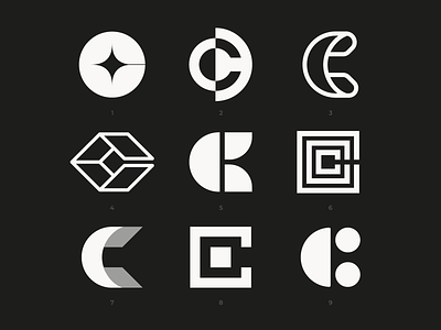 C Lettermarks brandmark c exploration geometric icon initials letter letter mark lettermark letters logo logo mark logomark minimal minimalist modernism symbol