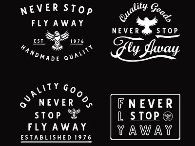Some fun graphics I made recently... "Never stop fly away" branding graphic design logo motion graphics