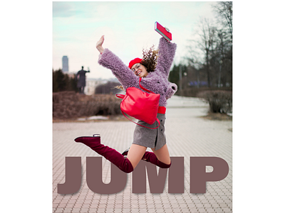 Happy Jump design photoshop project socialmediapost vectormasking