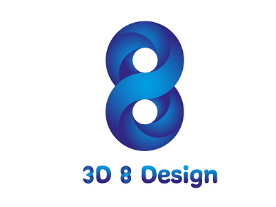 3D 8 Design 3d 3d 8 graphic design logo number