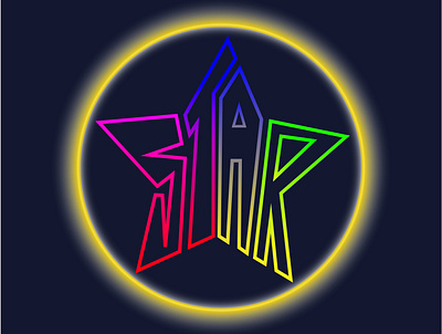 Star graphic design logo star topography