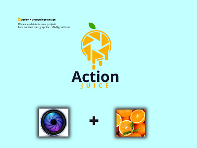Action + Orange Logo Design acrion juice logo design action logo design company logo creative logo design graphic design illustration juice logo logo logo design modern logo rafikhassan rafikhassan87