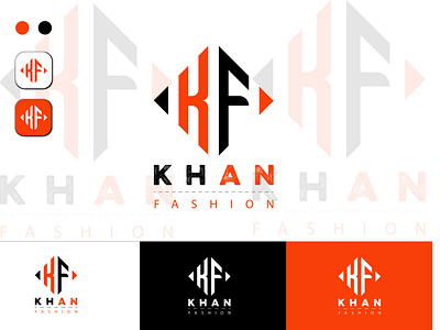 KHAN FASHION (KF) Logo Design