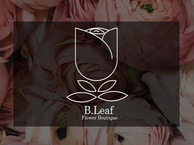 B.Leaf Flower Boutique branding design illustration logo