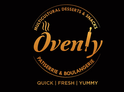 Ovenly Patisserie Logo design illustration logo