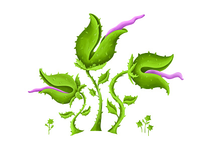 Venus Flytrap book illustration character fantasy icon illustration