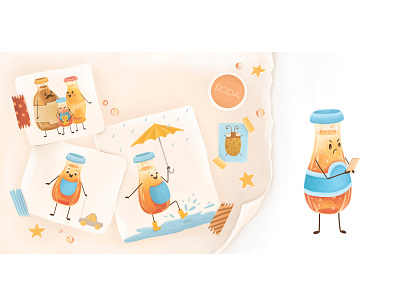 Spread illustration for SODA picture book