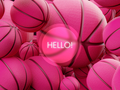 Hello Dribbble! 3d blender hello