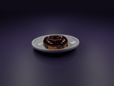 Donut 3d blender illustration