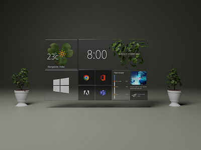 Windows 12 3d blender inspiration tiles windows