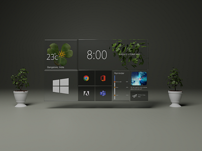 Windows 12 3d blender inspiration tiles windows