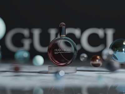 GUCCI 3d abstract design blender illustration product design