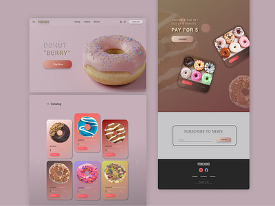 Landing page for Donuts online store