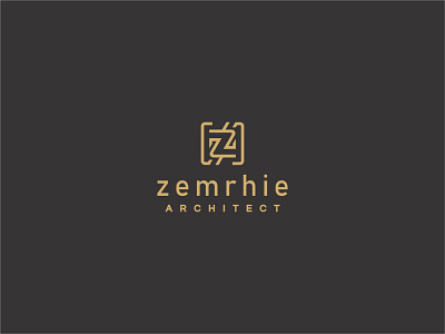 Zemrhie Architect Logo ambigram branding design graphic design initial logo vector