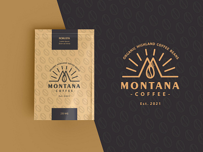Montana Coffee Logo brand branding coffee design graphic design logo vector